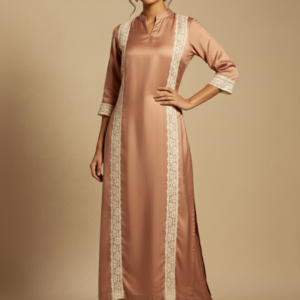 Rose Gold Silk Kurta Set Shaazz Store