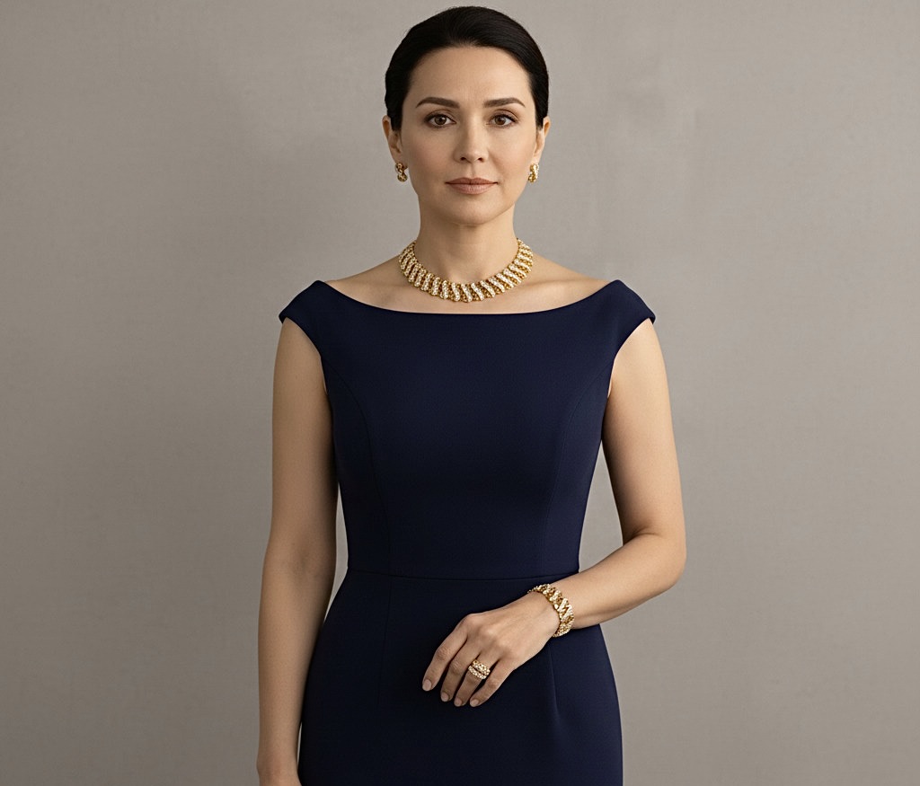Golden Luxury Ribbed Jewelry Set Shaazz Store