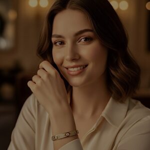 Elegant Starlight Crystal Bangle in Silver by Shazz Store